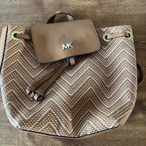 NWT MICHAEL KORS Junie Backpack Woven Purse